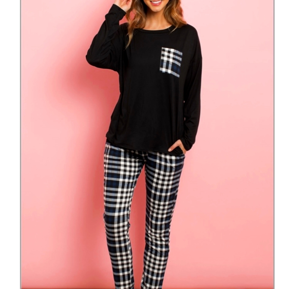 Plaid Jogger Set